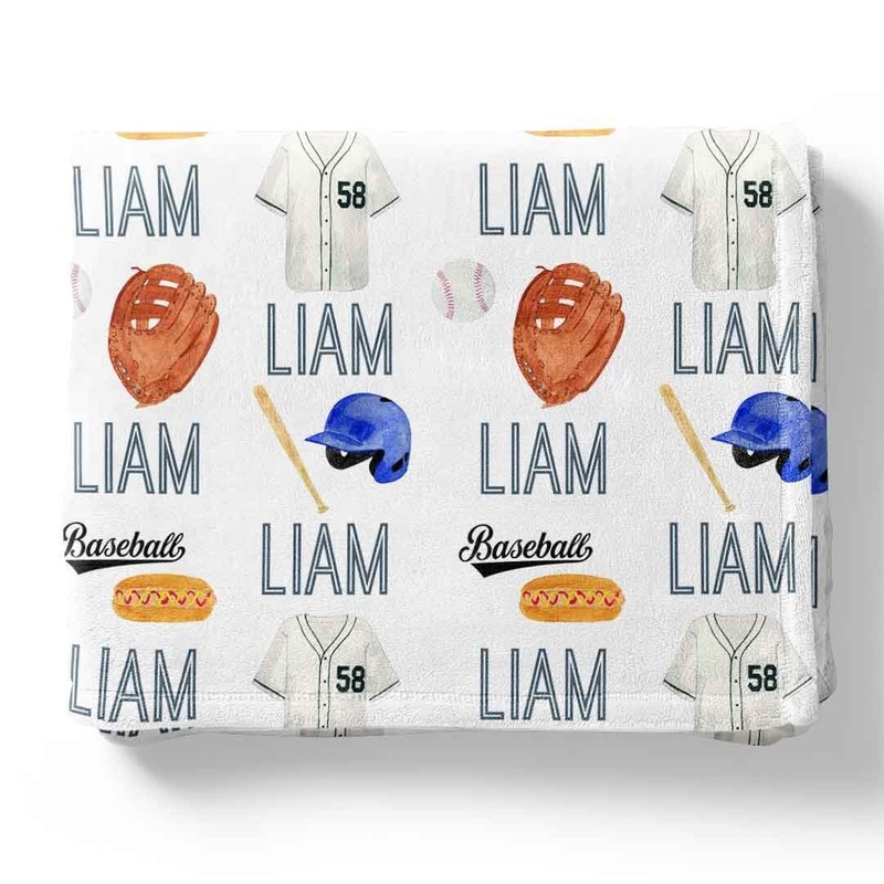 Homerun Personalized Toddler Blanket