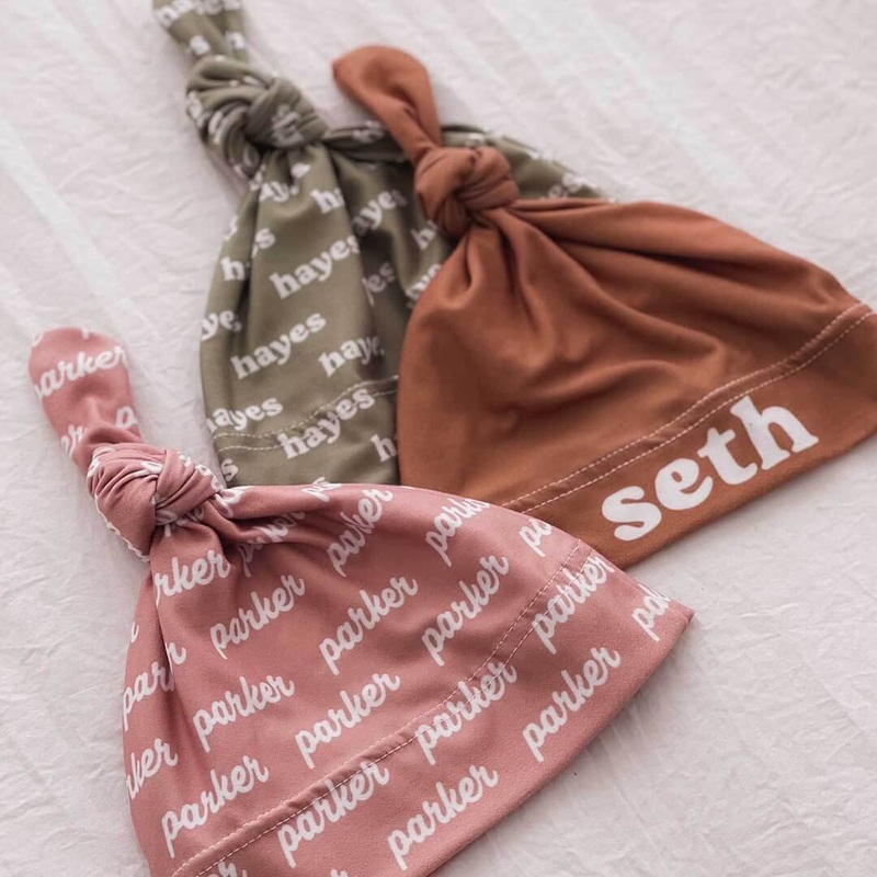 Sandy Sunset Personalized Knotted Hat
