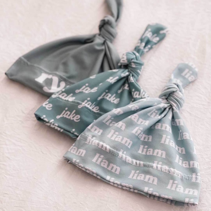 Seafoam Personalized Knotted Hat