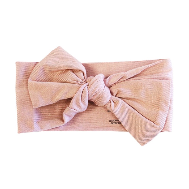 Solid Mauve Knit Large Bow Headwrap