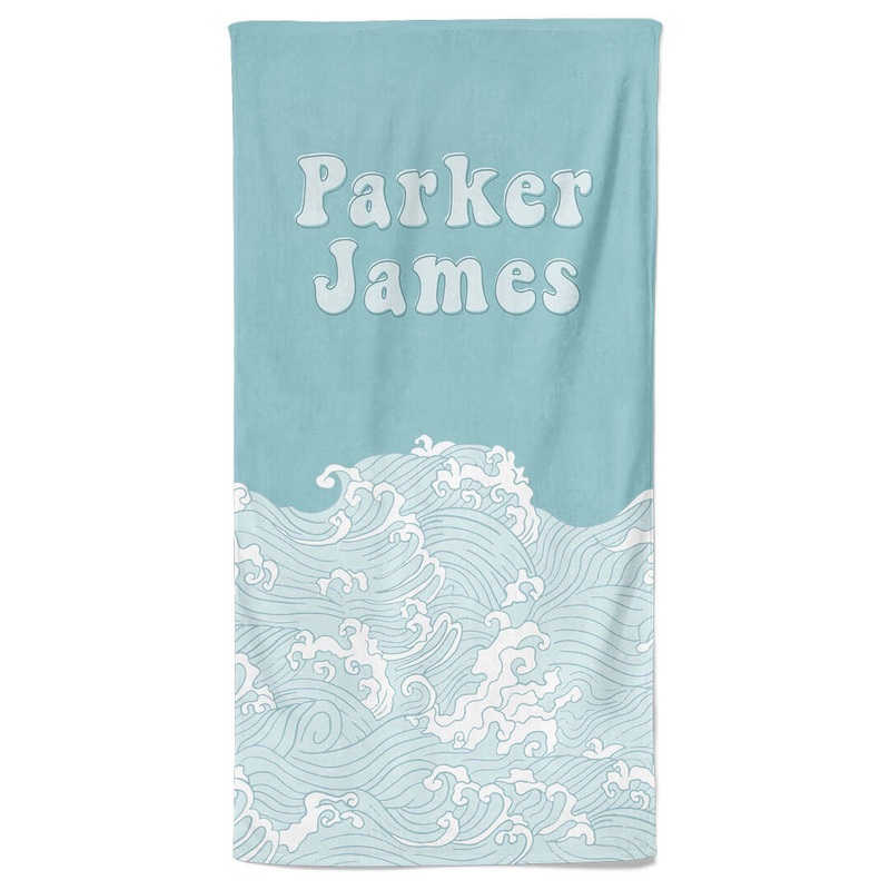Makin’ Waves Personalized Kids Beach Towel | Big Wave