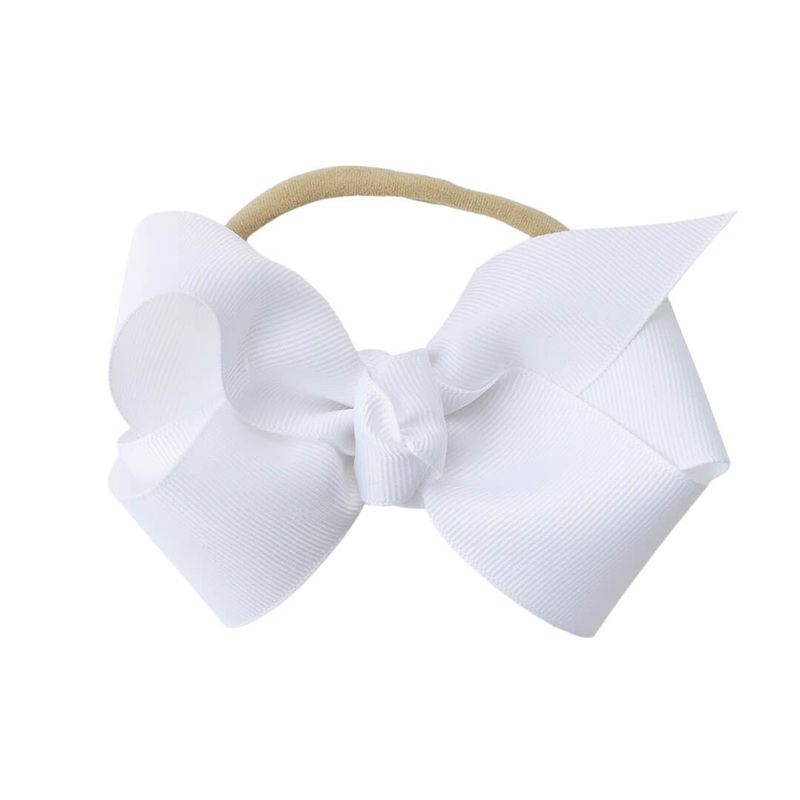 Ribbon Bow Headband | White