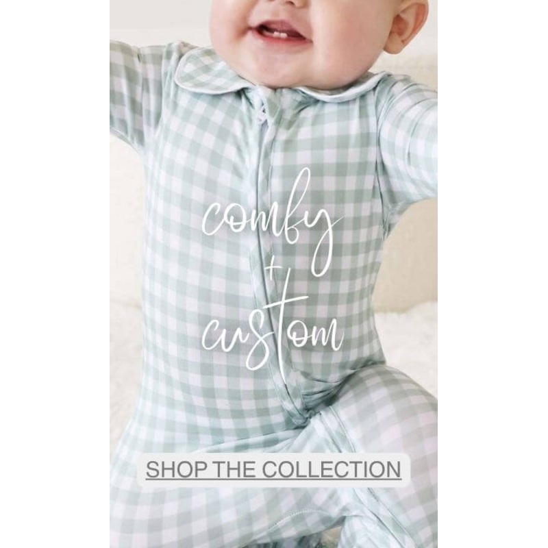 Peter Pan Collar Gingham Footies