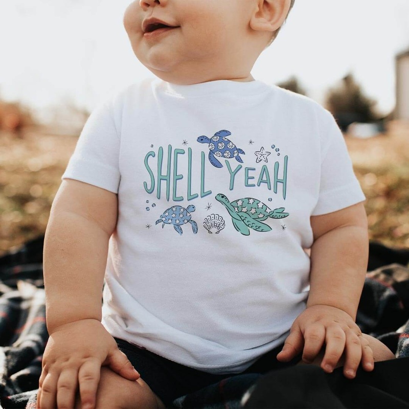 Shell Yeah Kids Graphic Tee | White