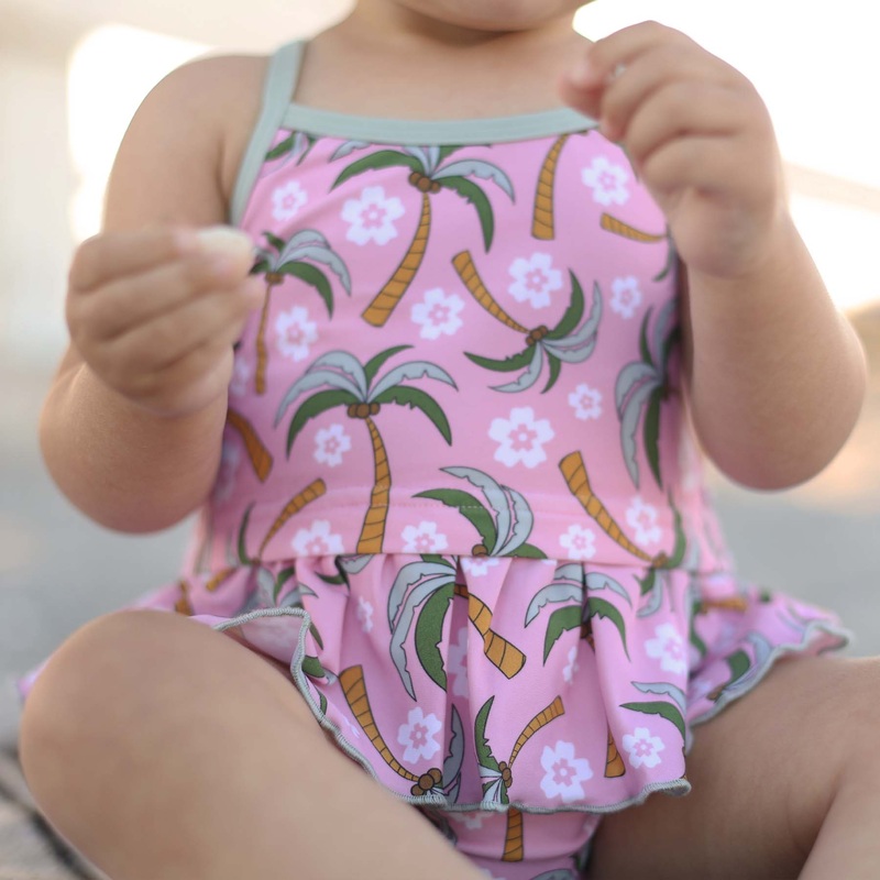 Two Piece Strappy Tankini with Ruffle Bottom | Palm Party