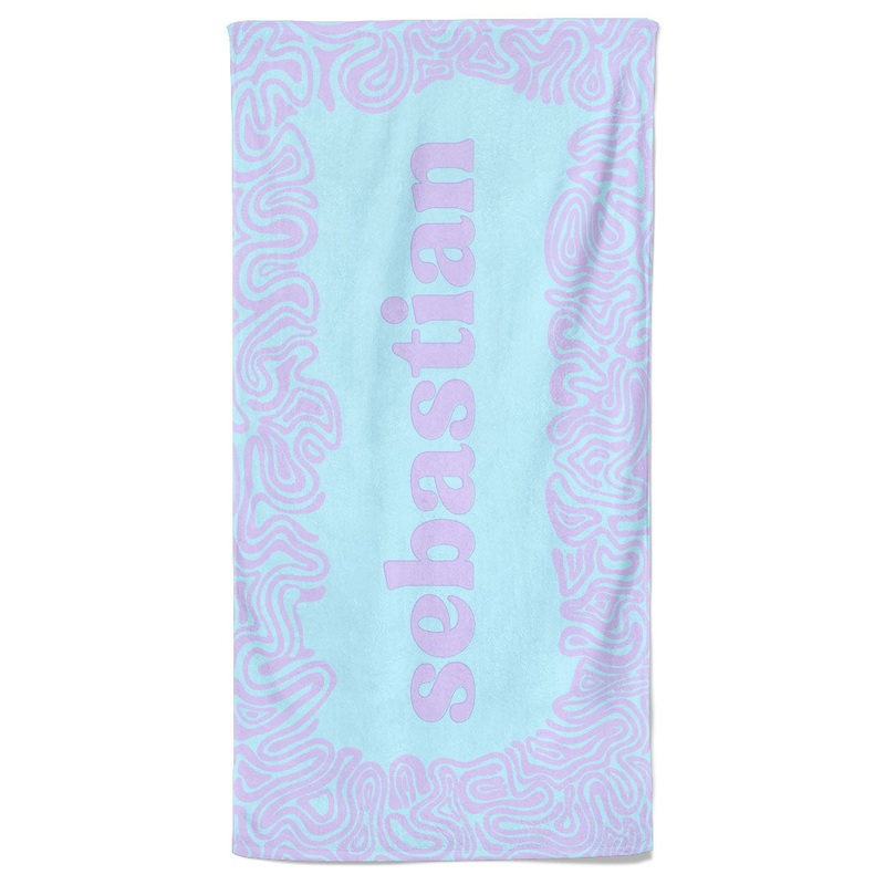 Wavy Days Personalized Kids Beach Towel