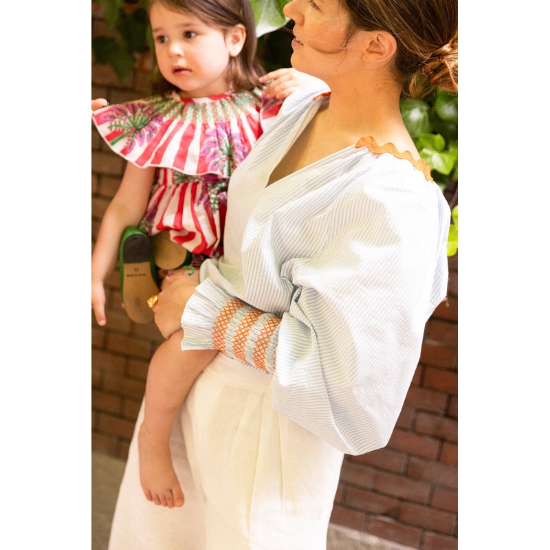 BLUE STRIPE BLOUSE