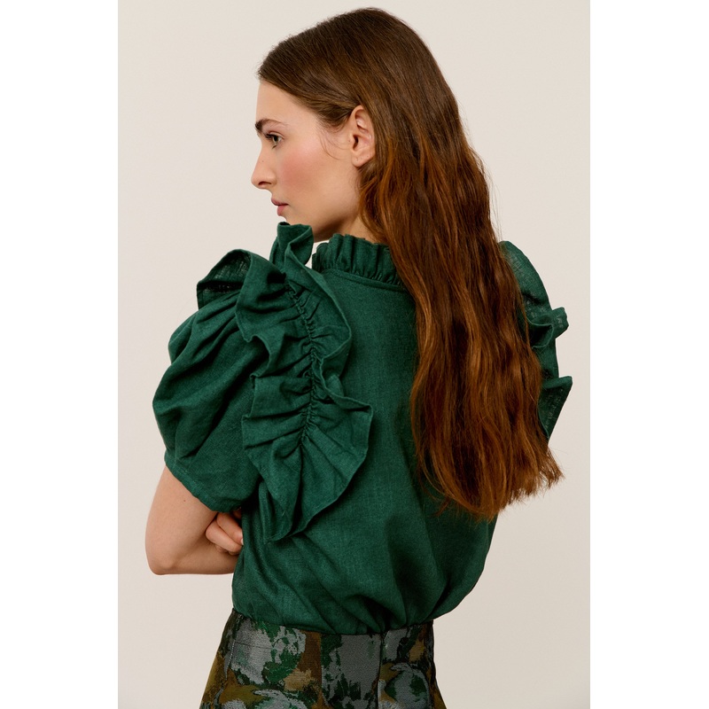 GREEN AMARETTI BLOUSE