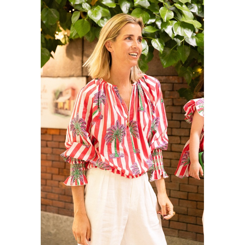 RED STRIPE BLOUSE