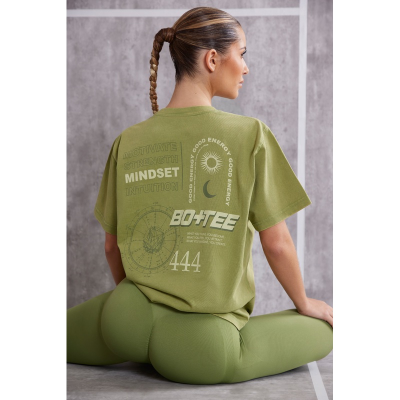Unwind – Oversized T-Shirt in Olive