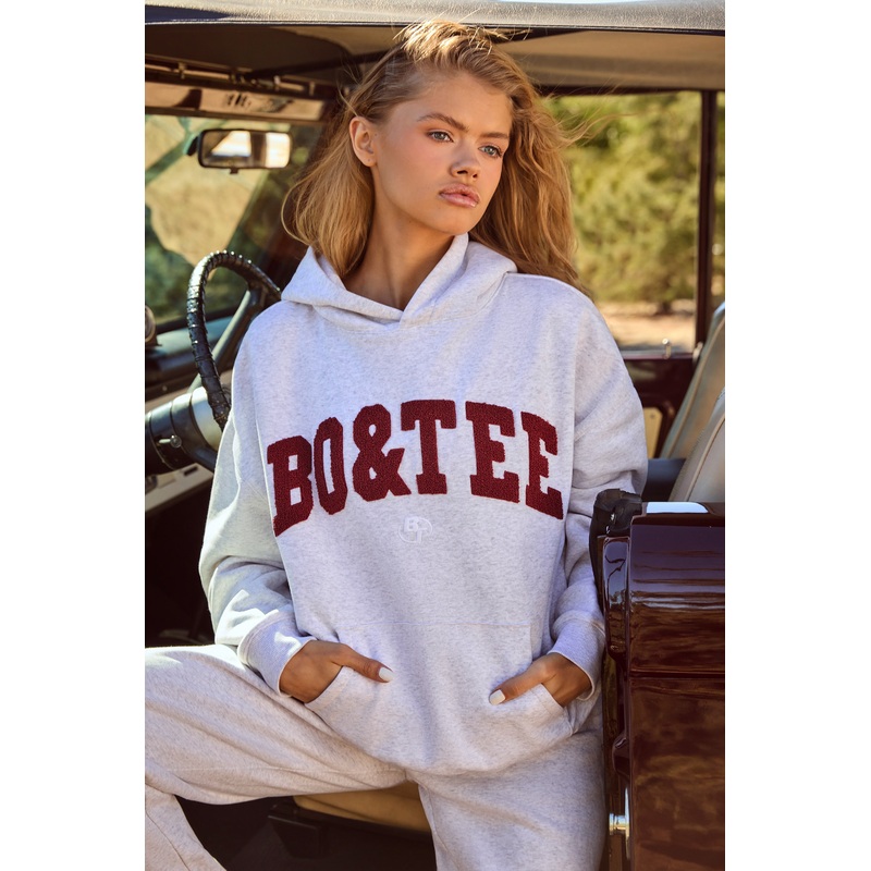 Hero – Oversized Hooded Sweatshirt in Heather Grey