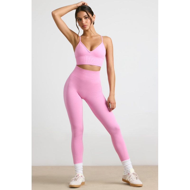 Admired – High-Waist Define Luxe Leggings in Bubblegum Pink