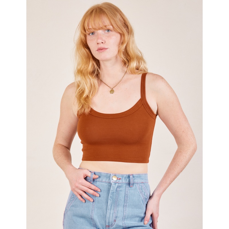 Cropped Cami – Burnt Terracotta