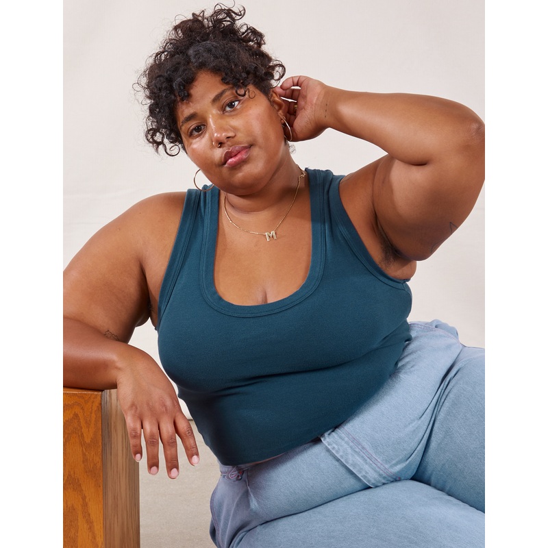 Cropped Tank Top – Lagoon