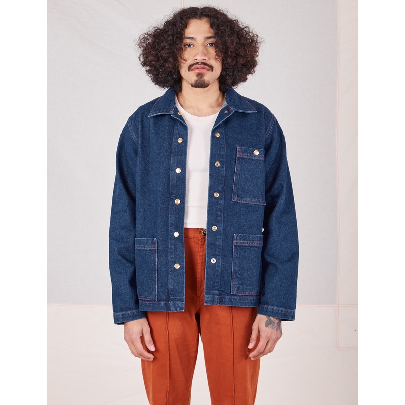 Indigo Denim Work Jacket – Dark Wash