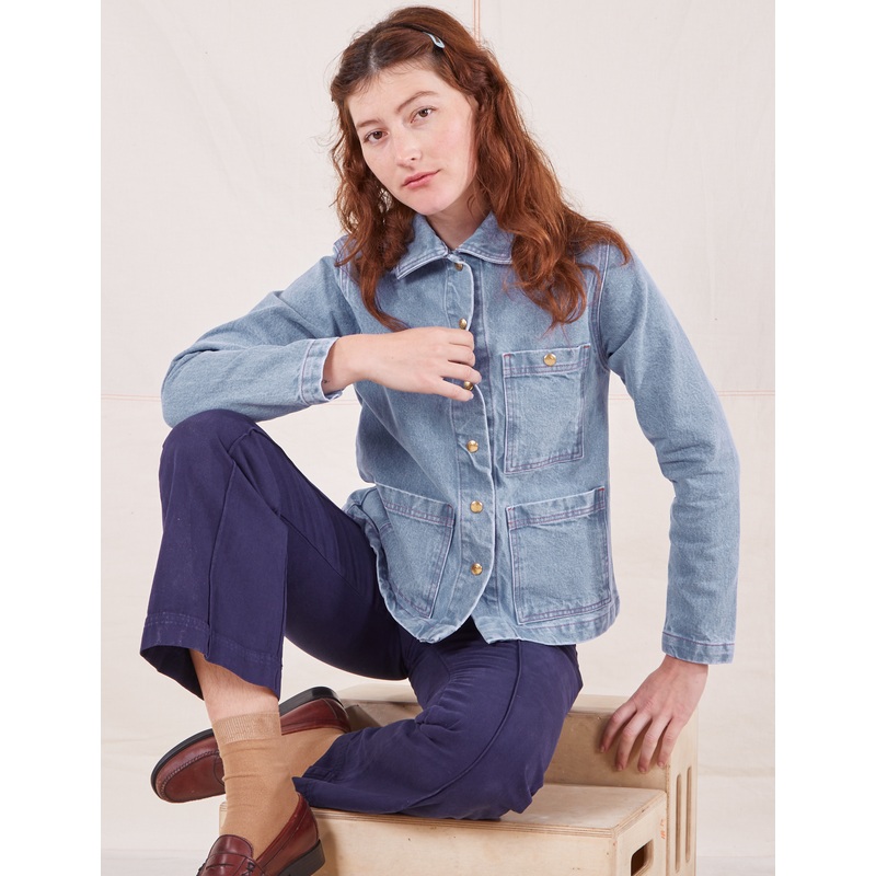 Indigo Denim Work Jacket – Light Wash