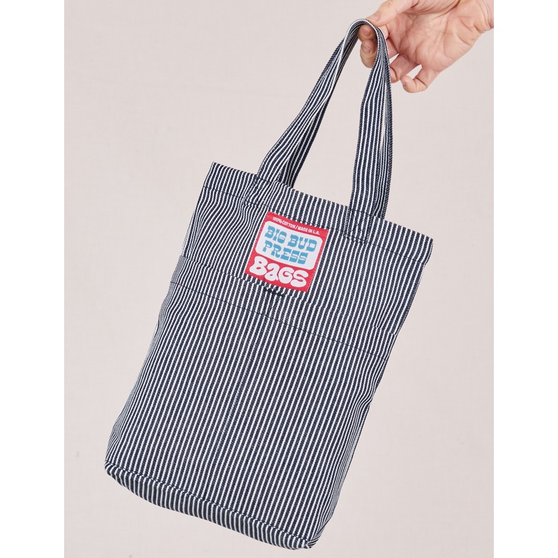 Railroad Stripe Denim Mini Tote