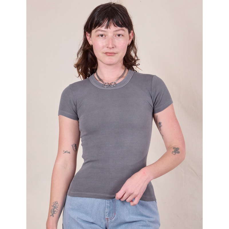 Baby Tee – Washed Grey