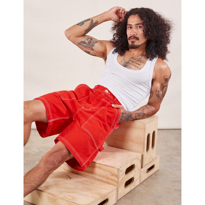 Carpenter Shorts – Mustang Red