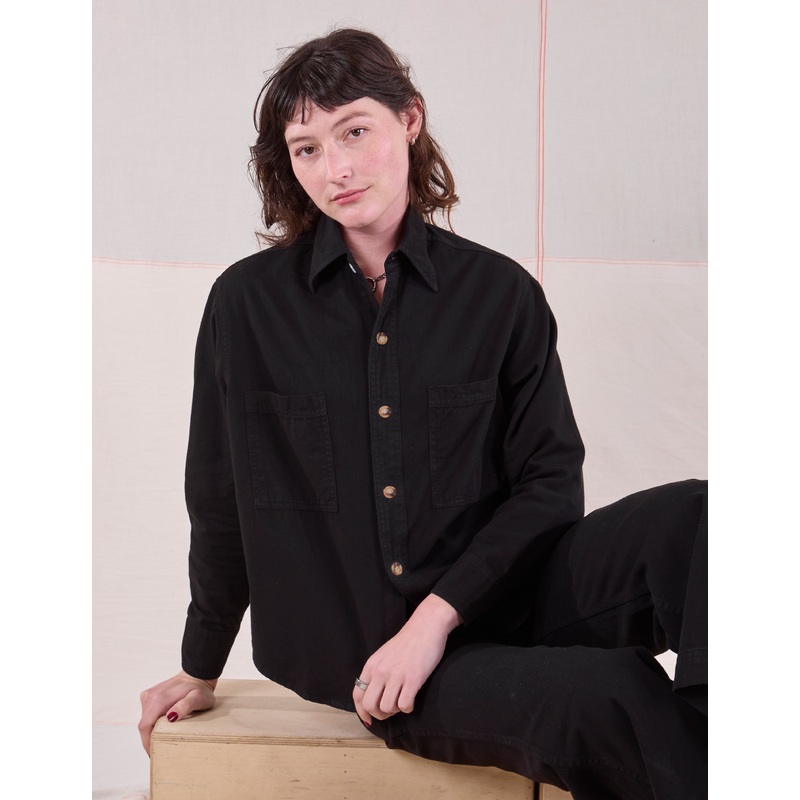 Cropped Overshirt – Basic Black