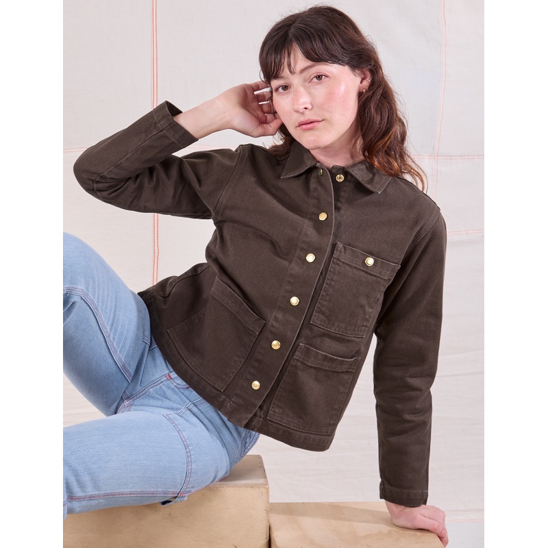 Denim Work Jacket – Espresso Brown