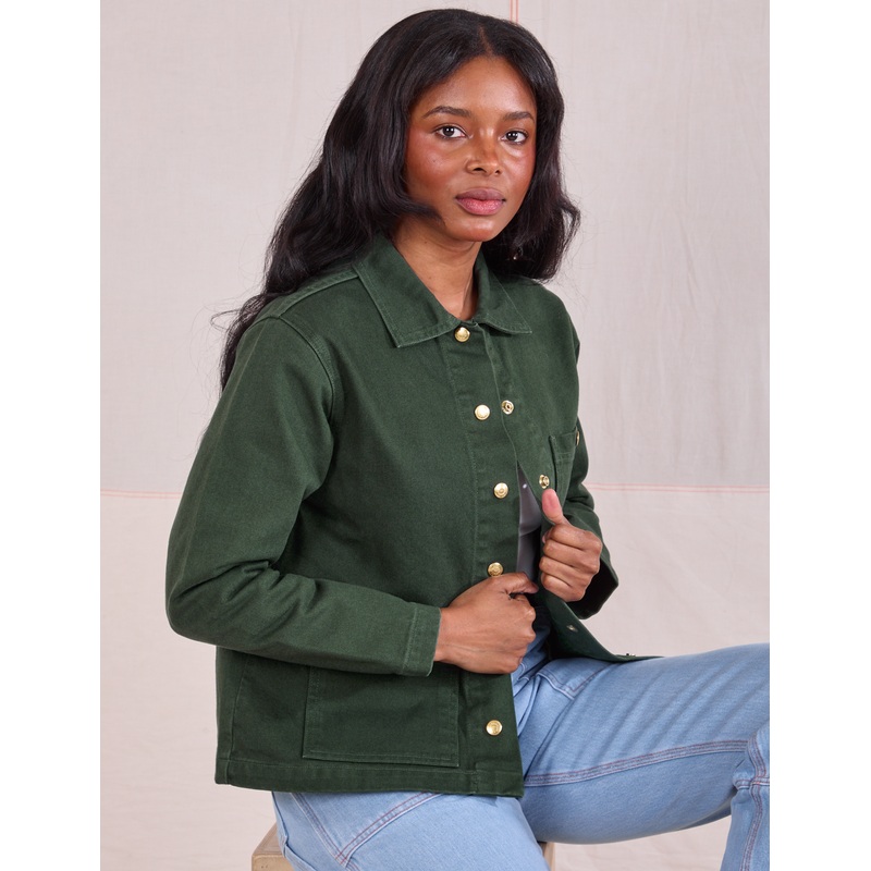 Denim Work Jacket – Swamp Green