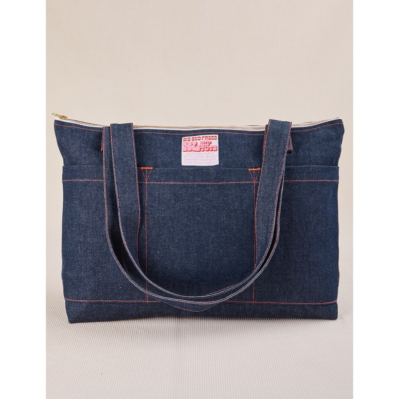 Denim XL Zip Tote