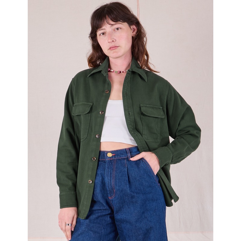 Flannel Overshirt – Swamp Green *FINAL SALE*