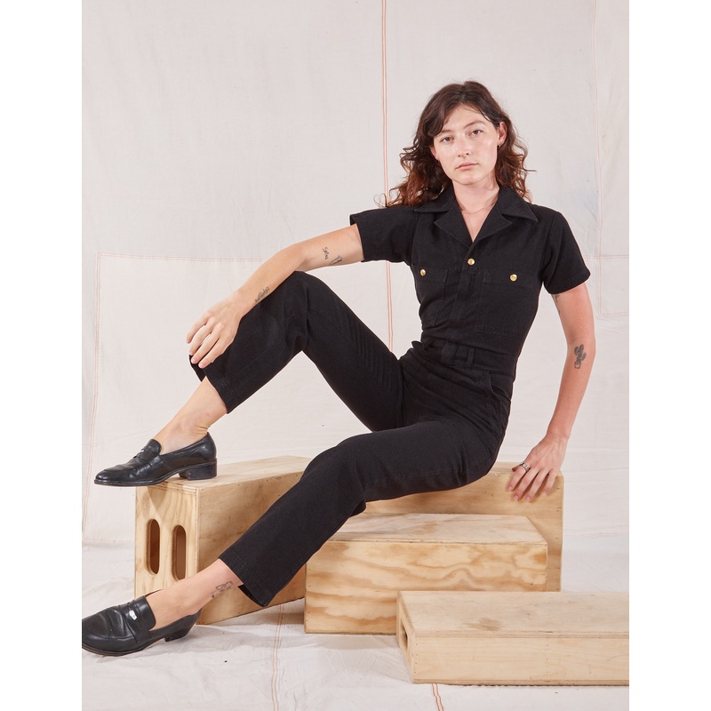 Heritage Short Sleeve Jumpsuit – Basic Black