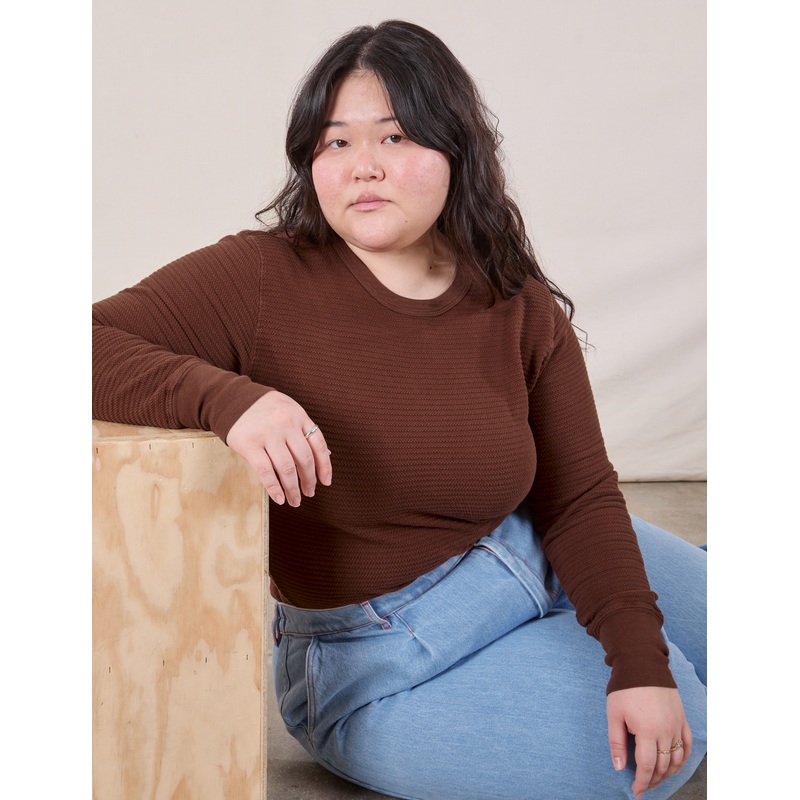 Honeycomb Thermal – Fudgesicle Brown *FINAL SALE*