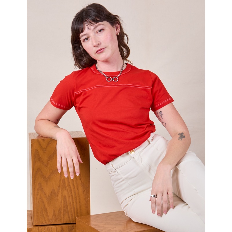 Jr. Varsity Tee – Mustang Red