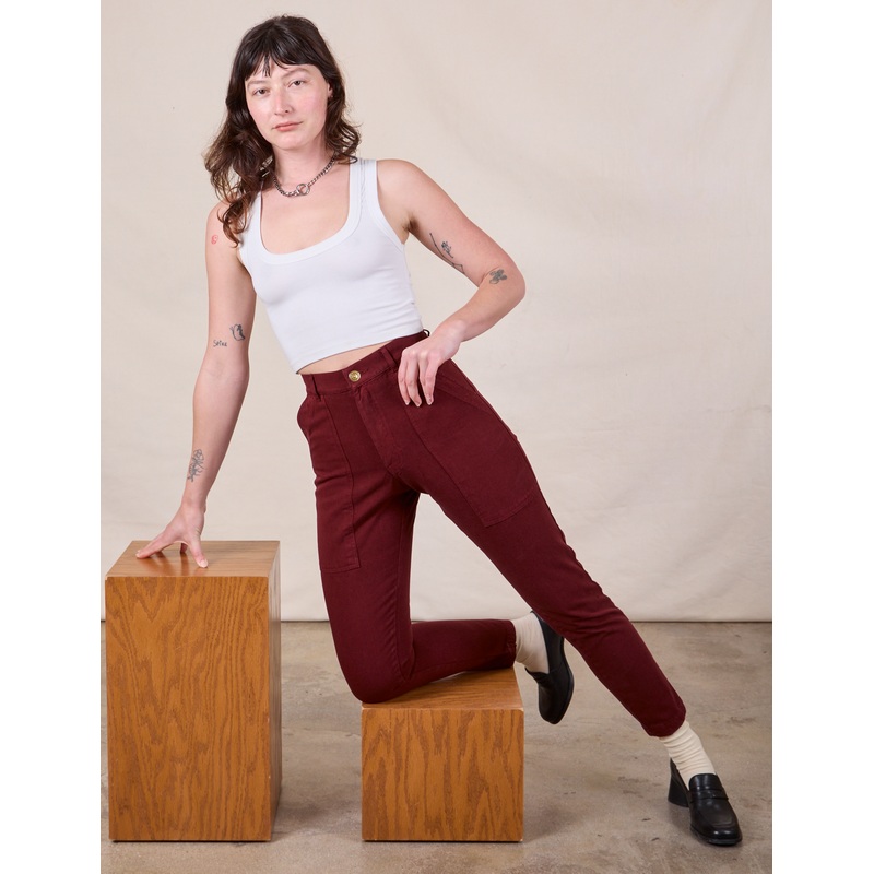 Pencil Pants – Red Wine *FINAL SALE*