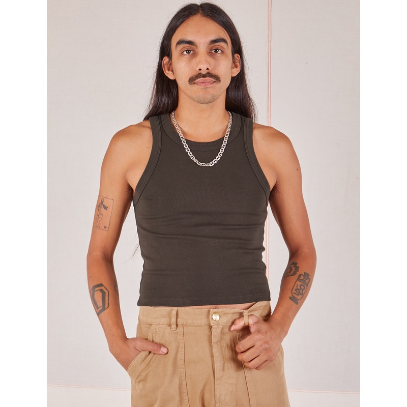 Racerback Tank – Espresso Brown