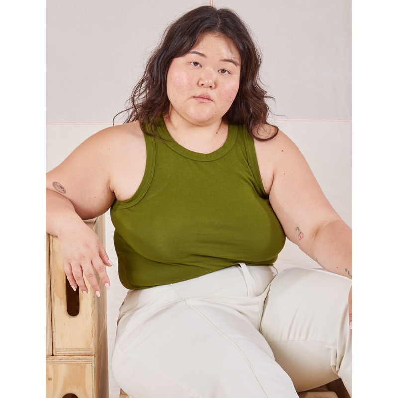 Racerback Tank – Summer Olive