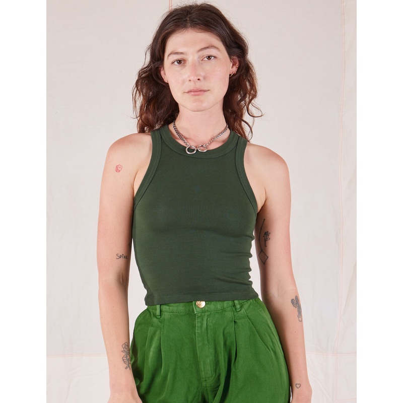 Racerback Tank – Swamp Green