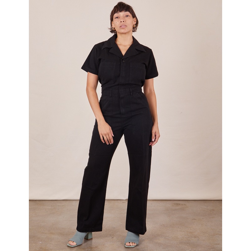 Short Sleeve Jumpsuit – Basic Black