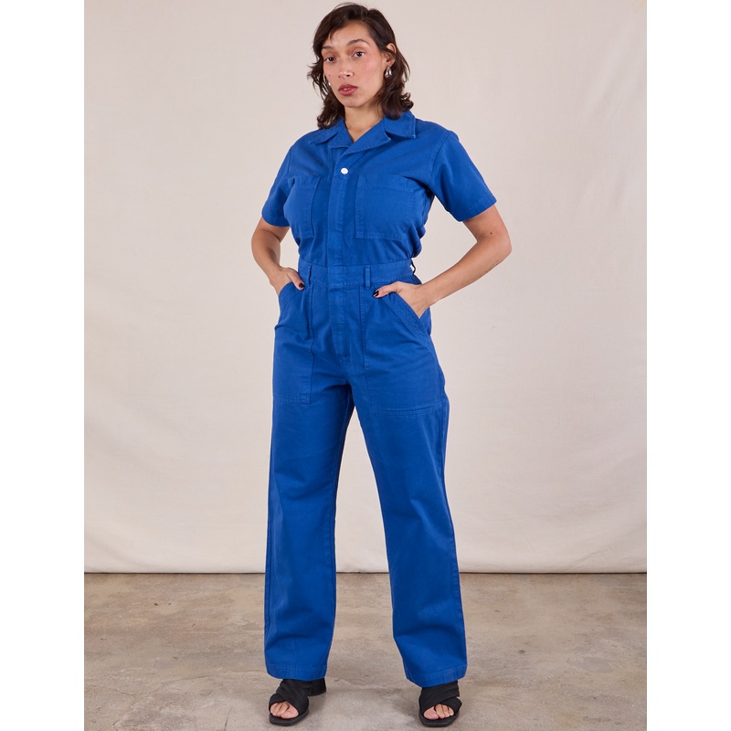 Short Sleeve Jumpsuit – Royal Blue