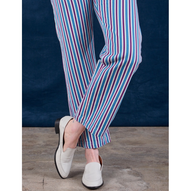 Stripe Work Pants – Blue Raspberry *FINAL SALE*