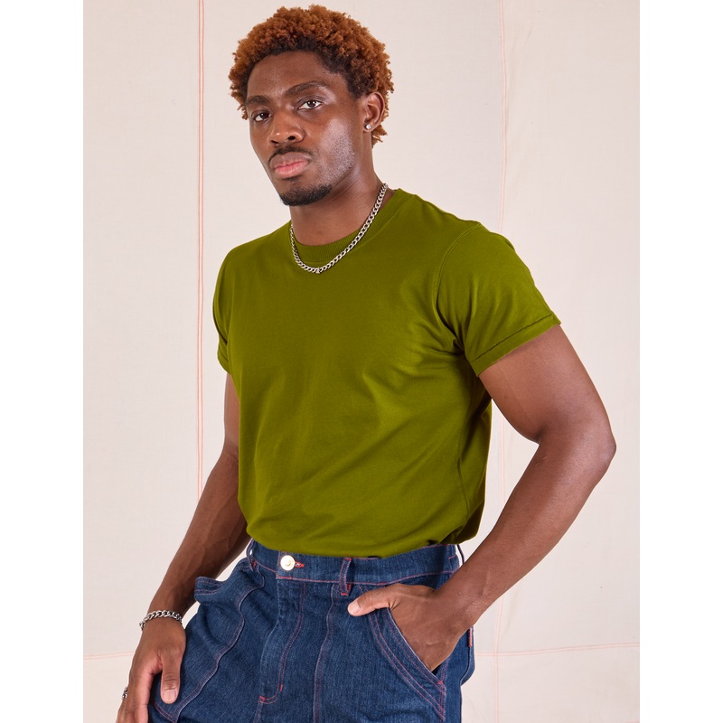 The Organic Vintage Tee – Summer Olive