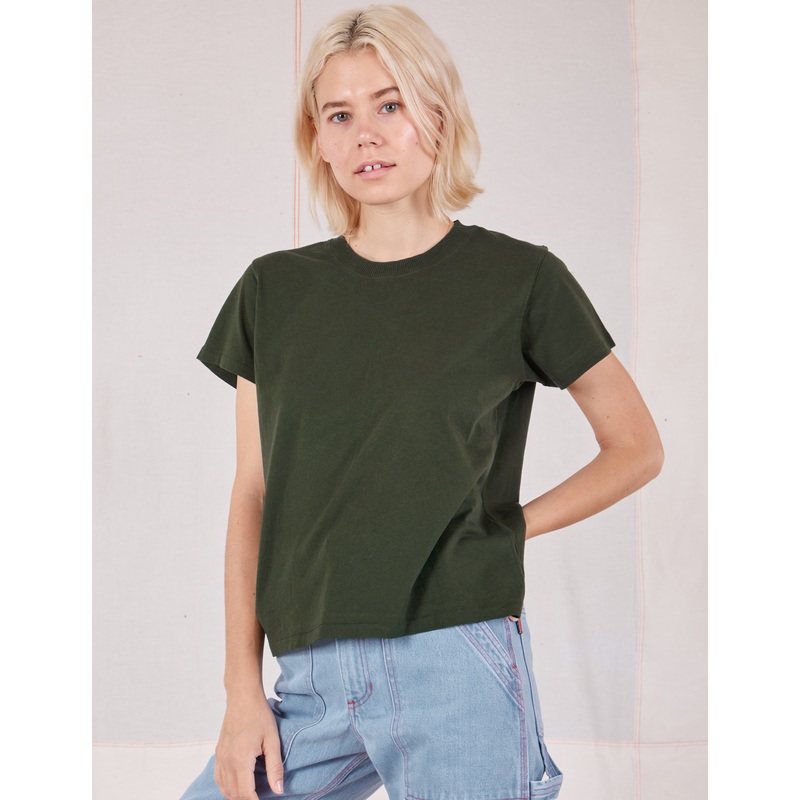The Organic Vintage Tee – Swamp Green