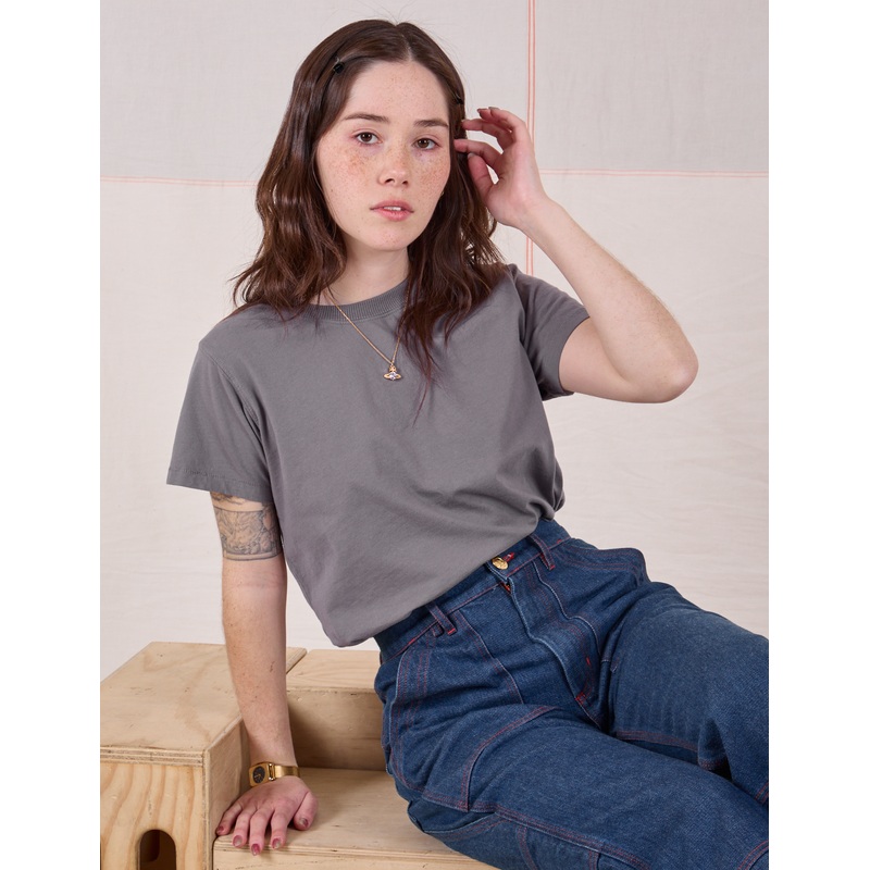 The Organic Vintage Tee – Washed Grey