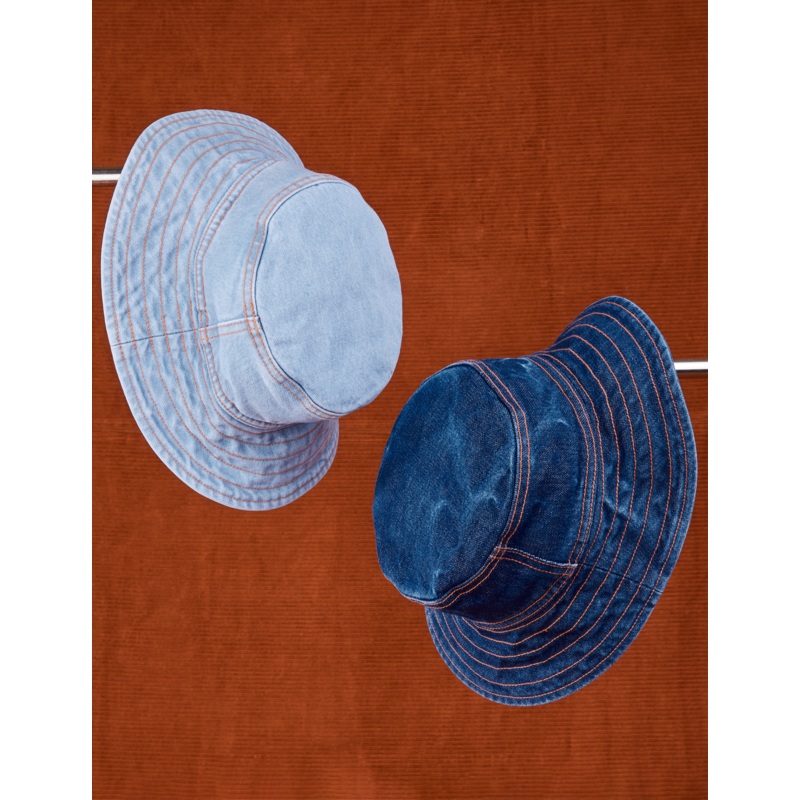 Wide Brim Bucket Hats – Indigo Denim