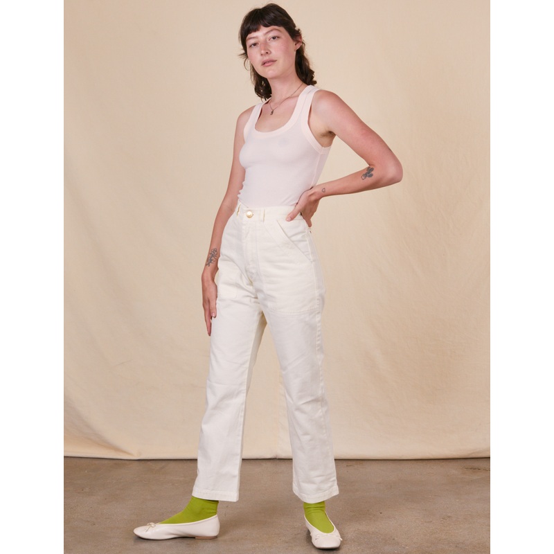 Work Pants – Vintage Tee White