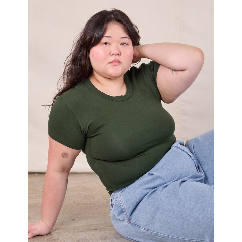Baby Tee – Swamp Green