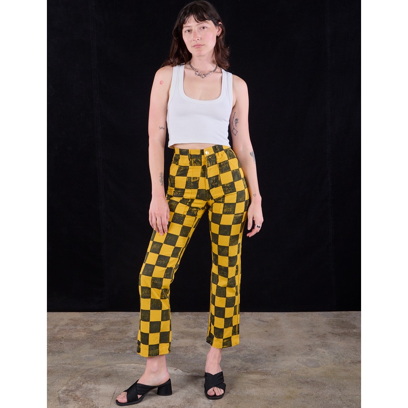 Checkboard Taxi Work Pants