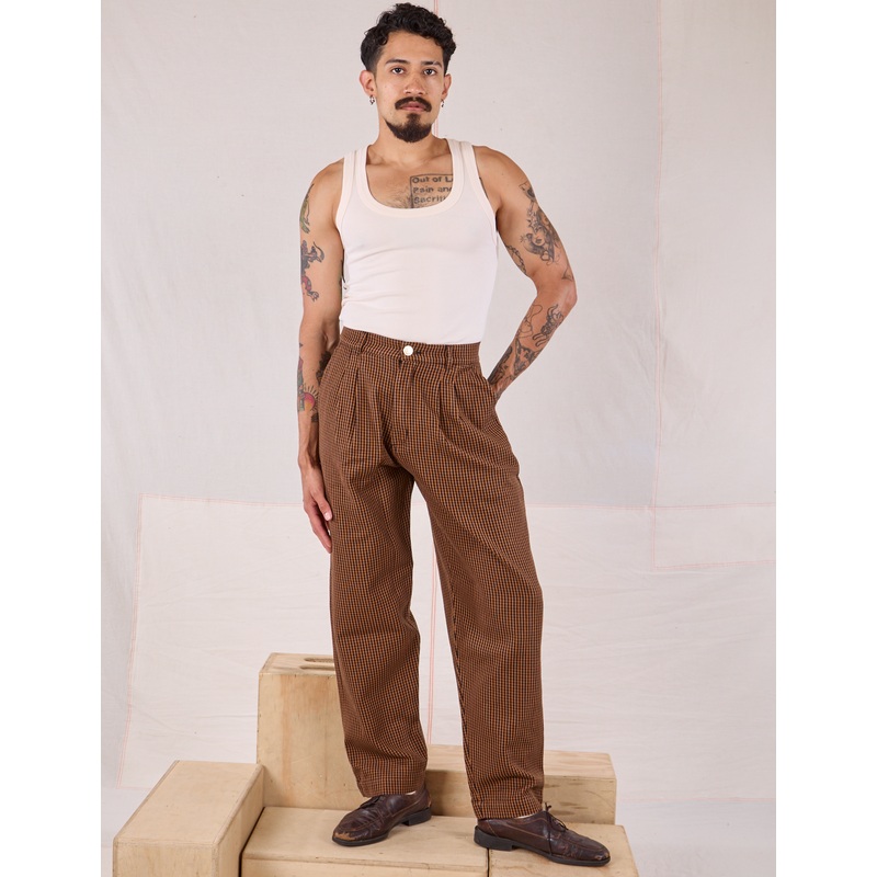 Checker Trousers – Brown & Black