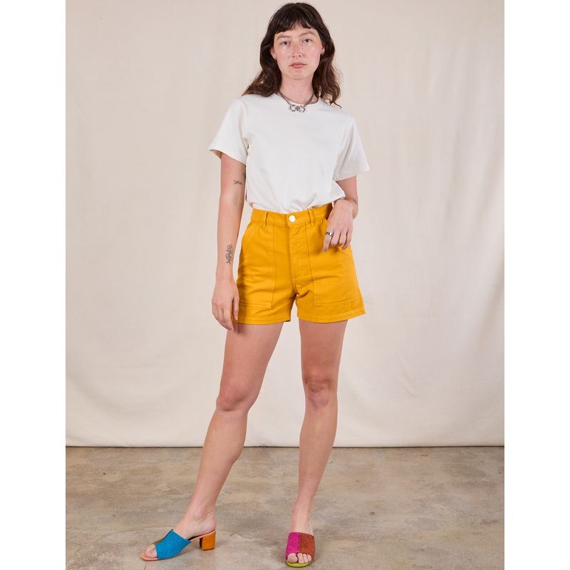 Classic Work Shorts – Mustard Yellow