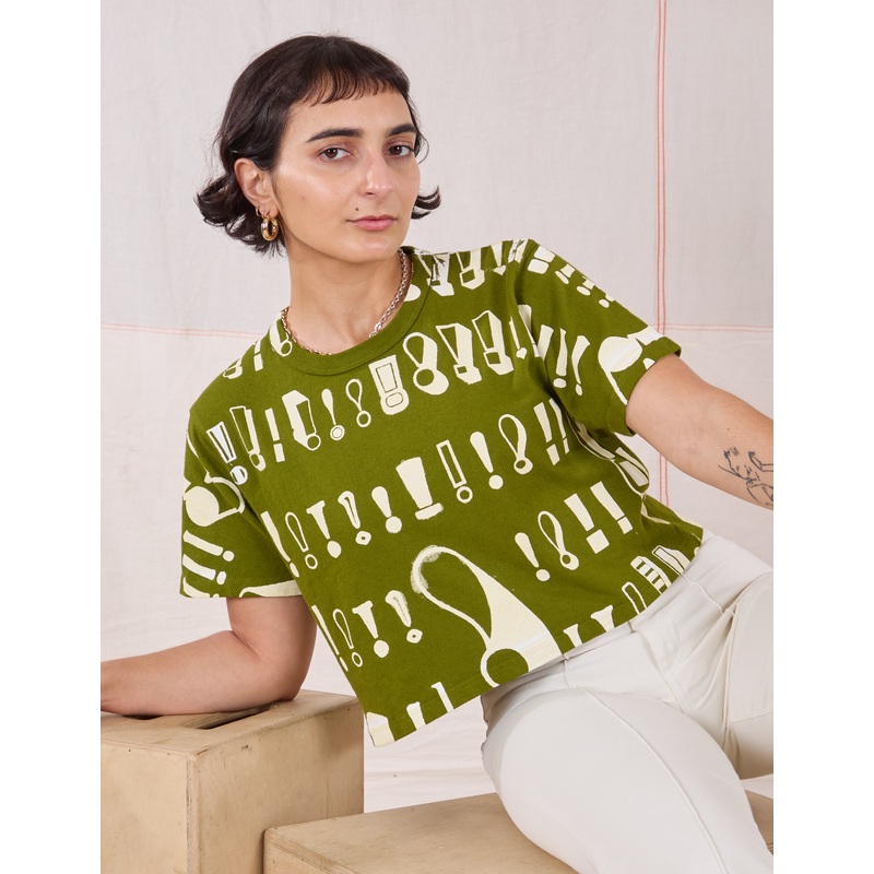 Cropped Burly Tee – !! Summer Olive !!