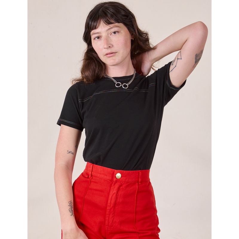Jr. Varsity Tee – Black Rainbow