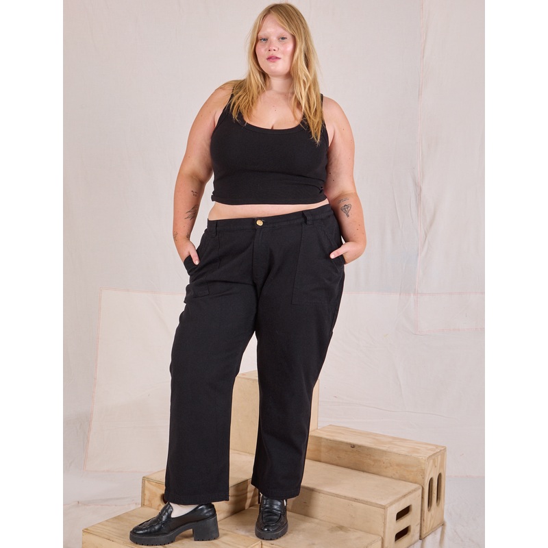 Mid-Rise Work Pants – Basic Black